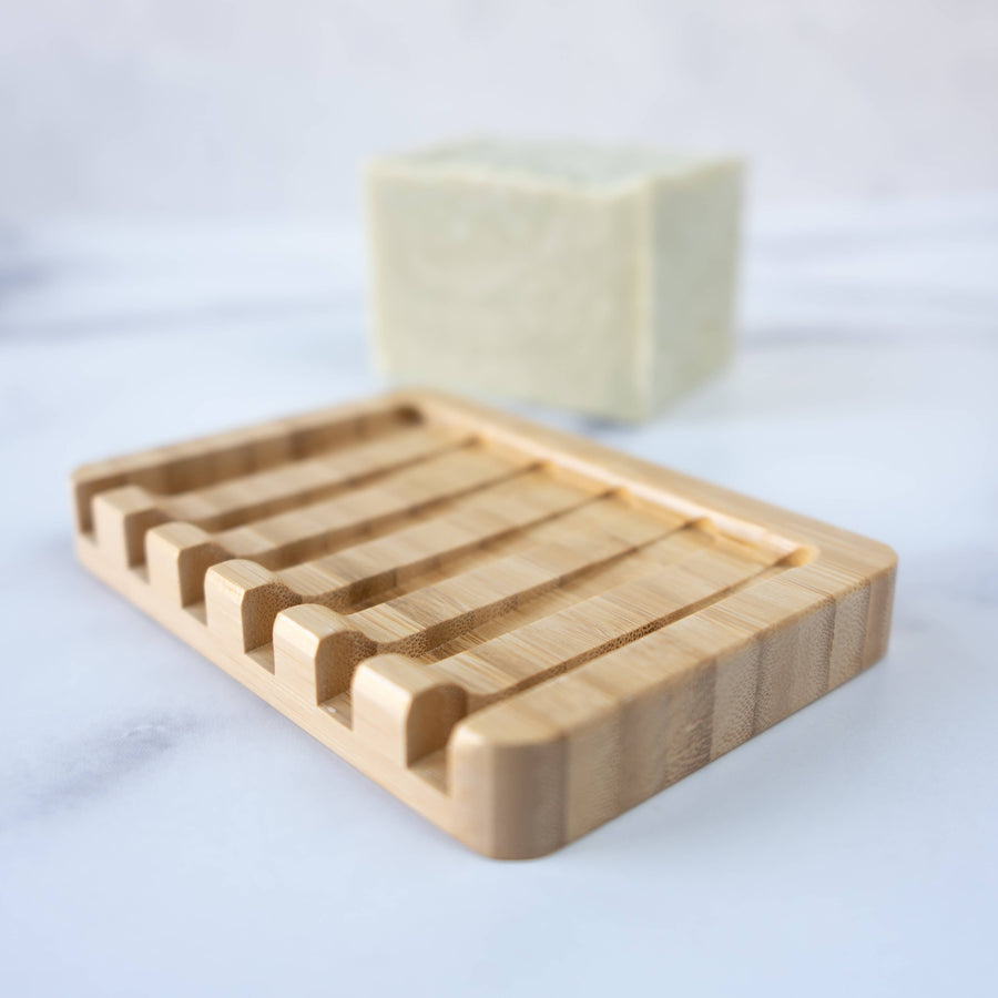 Sustainable Self-Draining Bamboo Soap Dish