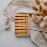 -Draining Bamboo Soap Dish
